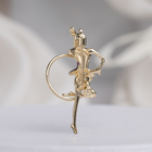 Брошь «Гимнастка с обручем», цвет фиолетовый в блестку в золоте - Фото 2