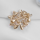 Брошь «Веточка» с бусинами, цвет бело-золотой в золоте - Фото 2