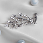 Брошь «Птица», цвет белый в серебре - Фото 2