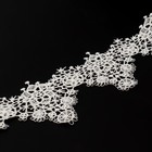 Кружево гипюровое, 70 мм × 9 ± 0,5 м, цвет кипенно-белый - Фото 2