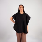 Пелерина парикмахерская, с крючком, чёрная - Фото 3