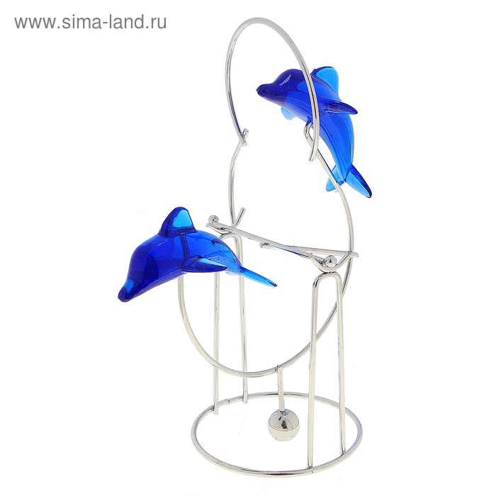 Маятник "Дельфины" друг за другом с кольцом - Фото 1