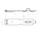 Накладка дверная НДА, 180 мм, без покрытия, 50 шт. (комплект 50 шт) - фото 23649960