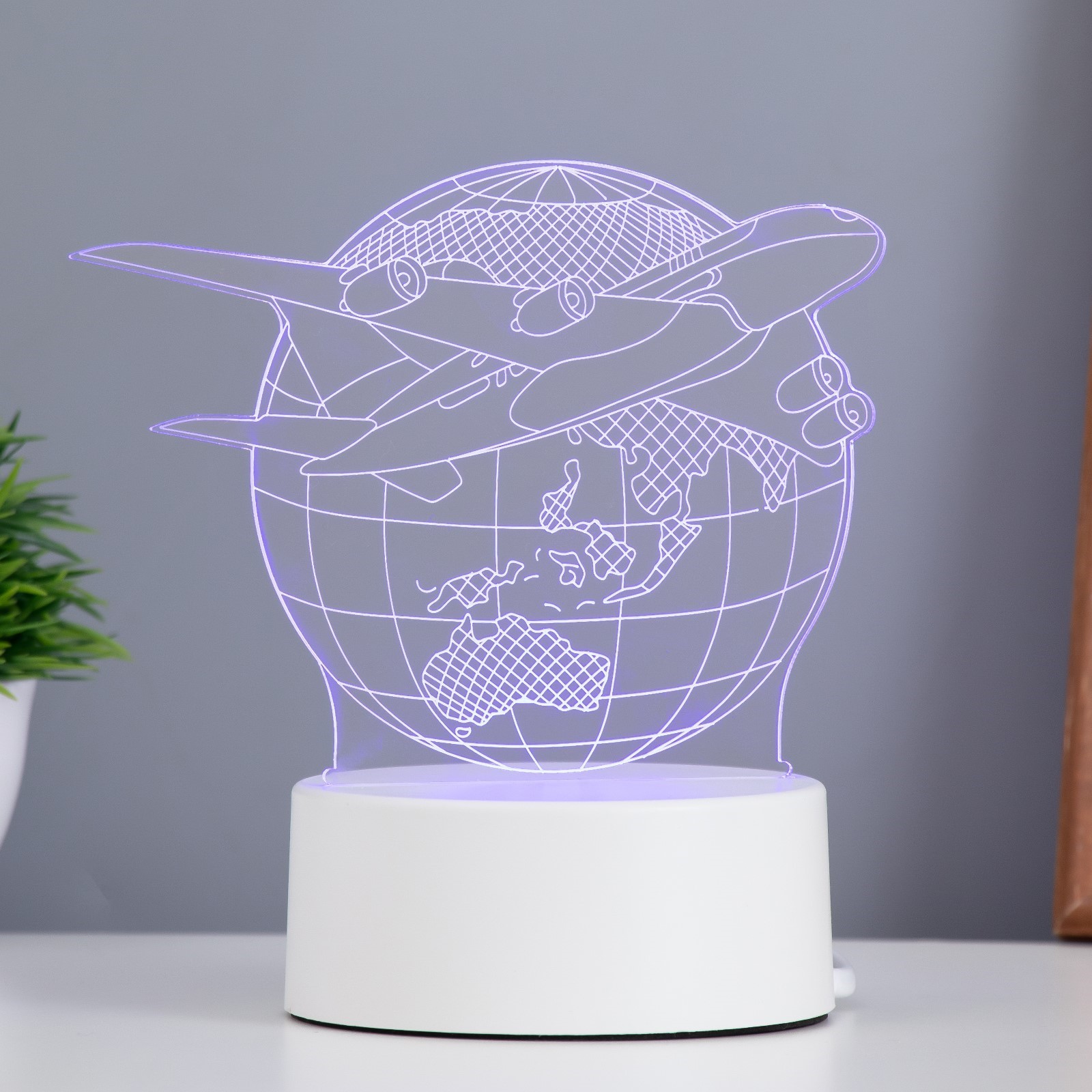 Светильник "Самолет" LED RGB от сети RISALUX (4438007) - Купить по цене ...
