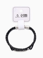 Браслет кожа "Атака" перо, цвет чёрный в серебре ,L=20,5см - фото 809296481