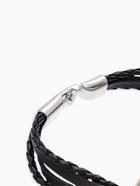 Браслет кожа "Атака" перо, цвет чёрный в серебре ,L=20,5см - фото 809296477