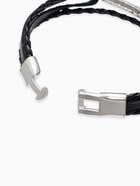 Браслет кожа "Атака" перо, цвет чёрный в серебре ,L=20,5см - фото 809296478