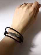 Браслет кожа "Атака" перо, цвет чёрный в серебре ,L=20,5см - фото 809296476