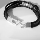 Браслет мужской «Крепость» скорпион, цвет чёрный с серебром, 21,5 см - Фото 4