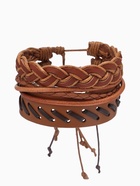 Браслет кожа «Тревел», 3 шт. коричневый, d=7.5 см  (артикул 4454828)  большой выбор товаров оптом и в розницу по низким ценам с доставкой