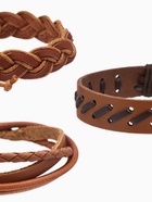 Браслет кожа «Тревел», 3 шт. коричневый, d=7.5 см  (артикул 4454828)  большой выбор товаров оптом и в розницу по низким ценам с доставкой
