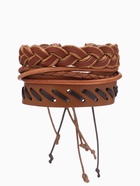 Браслет кожа «Тревел», 3 шт. коричневый, d=7.5 см  (артикул 4454828)  большой выбор товаров оптом и в розницу по низким ценам с доставкой