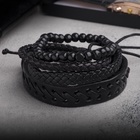 Браслет кожа «Баса», чёрный, d=7.5 см 4454842