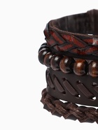 Набор браслетов «Комель», 4 шт. кожа, коричневый, d=7.5 см - Фото 5