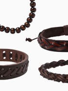 Набор браслетов «Комель», 4 шт. кожа, коричневый, d=7.5 см - Фото 6