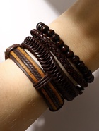 Браслет кожа "Фита", цвет коричневый, d=7,5 см - фото 809270500