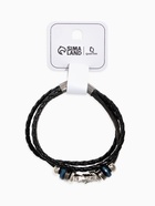 Браслет кожа «Совушка», чёрный в серебре, L=20 см - Фото 5