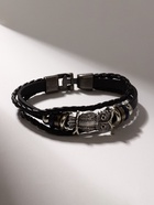 Браслет кожа «Совушка», чёрный в серебре, L=20 см - Фото 6