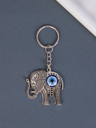 Брелок для ключей на кольце «Индийский слон от сглаза», металл, 4×4.5 см