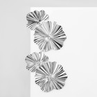 Серьги металл «Атмосфера» сжатые цветы, цвет серебро - фото 318248222