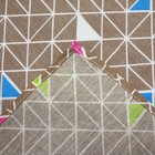 Постельное бельё 1,5 сп «Треугольники», цвет бежевый, 147х210 см - Фото 2