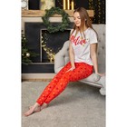 Леггинсы женские KAFTAN "Merry and bright", красный, р. 40-42 - Фото 3