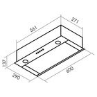 Вытяжка MBS MONSTERA 160 INOX, встраиваемая, 750 м3/ч, 3 скорости, 60 см, серебристая - Фото 2