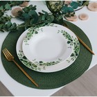 Салфетка сервировочная на стол Доляна «Лофт», d=38 см, зелёная - Фото 5