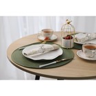 Салфетка сервировочная на стол Доляна «Лофт», d=38 см, зелёная - Фото 6