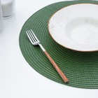 Салфетка сервировочная на стол Доляна «Лофт», d=38 см, цвет зелёный - Фото 9