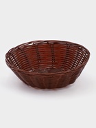 Корзинка для фруктов и хлеба Доляна «Шоко», 18×18×5.5 см, пластик, плетёная, коричневая - Фото 3