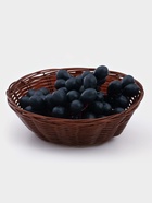 Корзинка для фруктов и хлеба Доляна «Шоко», 18×18×5.5 см, пластик, плетёная, коричневая - Фото 4