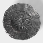 Корзинка для подачи Доляна «Плуг», 20×20×6 см, пластик, плетёная, серая - Фото 4