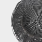 Корзинка для подачи Доляна «Плуг», 20×20×6 см, пластик, плетёная, серая - Фото 5