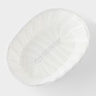 Корзинка для фруктов и хлеба Доляна «Молоко», 25×18×6.5 см, пластик, плетёная, белая - Фото 4