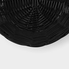 Корзинка для фруктов и хлеба Доляна «Плетёнка», 25×18×6.5 см, пластик, плетёная, коричневая - Фото 5