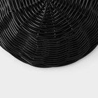 Корзинка для фруктов и хлеба Доляна «Плетёнка», 25×18×6.5 см, пластик, плетёная, коричневая - Фото 6