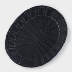 Корзинка для фруктов и хлеба Доляна «Плетёнка», 27×22×6 см, пластик, плетёная, коричневая - Фото 2