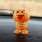 Игрушка на панель автомобиля «Смайл на пружинке» желтый - Фото 1