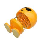 Смайл на пружинке, на панель в авто, в очках, желтый - Фото 3