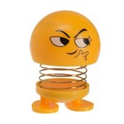 Игрушка на панель автомобиля «Смайл на пружинке хитрый» желтый - Фото 2