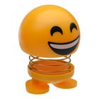 Смайл на пружинке, на панель в авто, смех, желтый - Фото 2