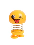 Игрушка на панель автомобиля «Смайл на пружинке подмигивающий» желтый - Фото 1