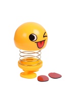 Игрушка на панель автомобиля «Смайл на пружинке подмигивающий» желтый - Фото 3