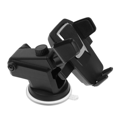 УЦЕНКА Держатель телефона на присоске, раздвижной 6.5-10 см, черный