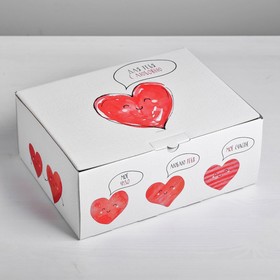Коробка‒пенал, упаковка подарочная, «Для тебя с любовью», 30 х 23 х 12 см