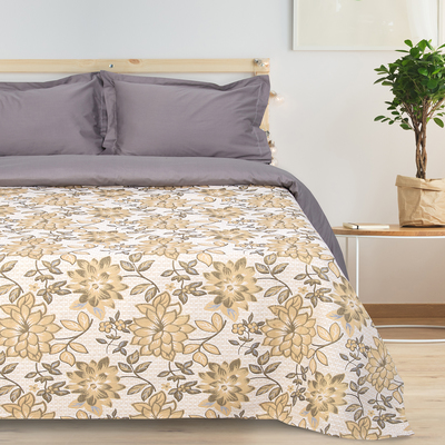 Покрывало гобеленовое Этель «Роскошь», бежевый, 140×200 см, п/э 80%, хл 20% (450 г/м)