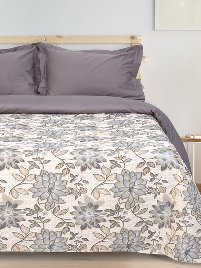 Покрывало гобеленовое 1.5-спальное «Этель. Роскошь», 140×200 см, 450 г/м², серебристое