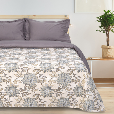 Покрывало гобеленовое Этель «Роскошь», серебряный, 140×200 см, п/э 80%, хлопок 20%, 450 г/м