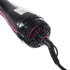 Фен-щётка Luazon LFS-01, 1600 Вт, 3 скорости, 1 насадка, чёрно-розовая - фото 6248592